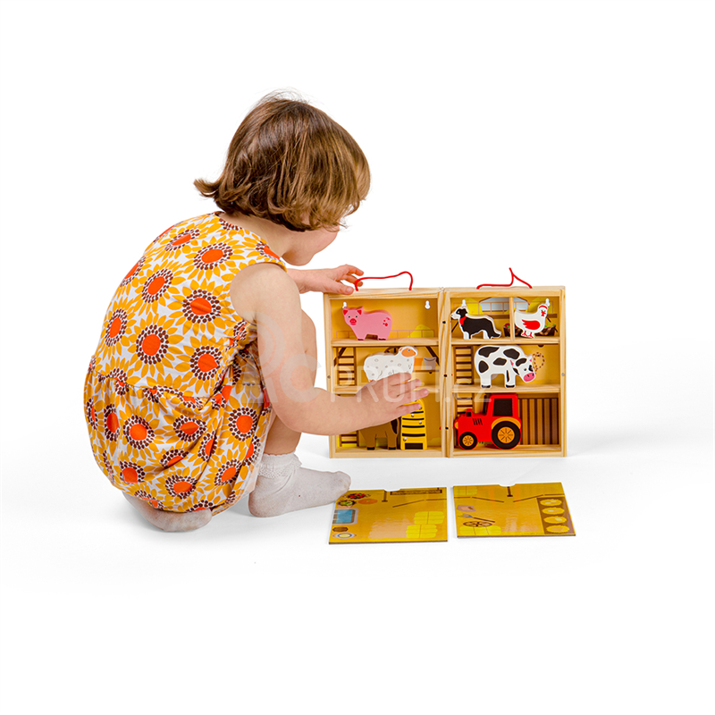 Bigjigs Toys Krabička na hraní farma zvířat