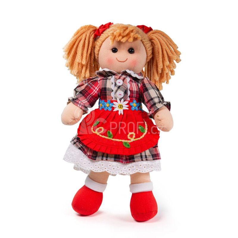 Bigjigs Toys Látková panenka Mandie 34 cm