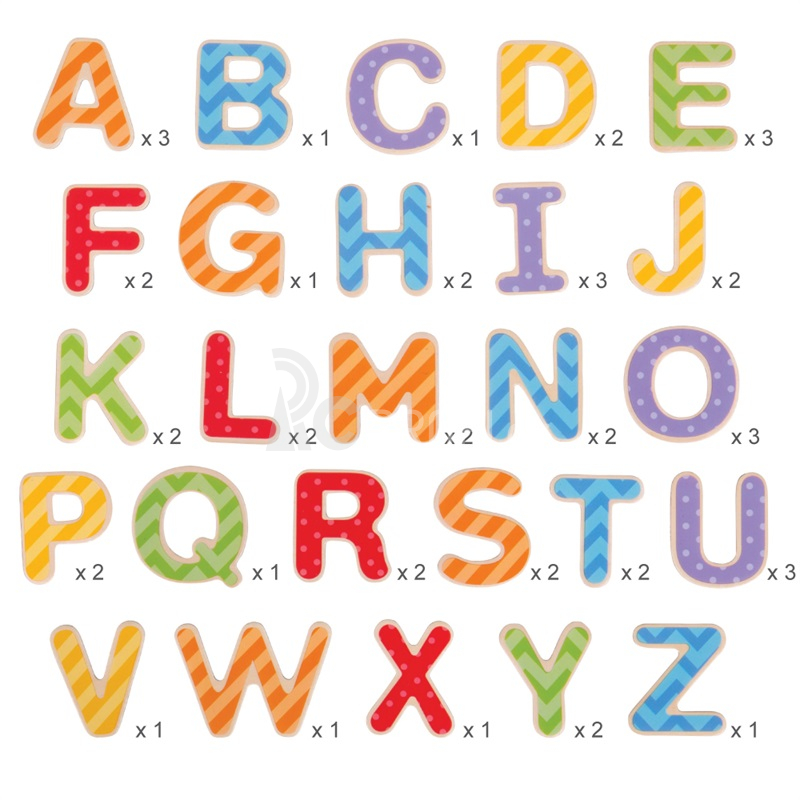 Bigjigs Toys Magnetická barevná abeceda (velká písmena)