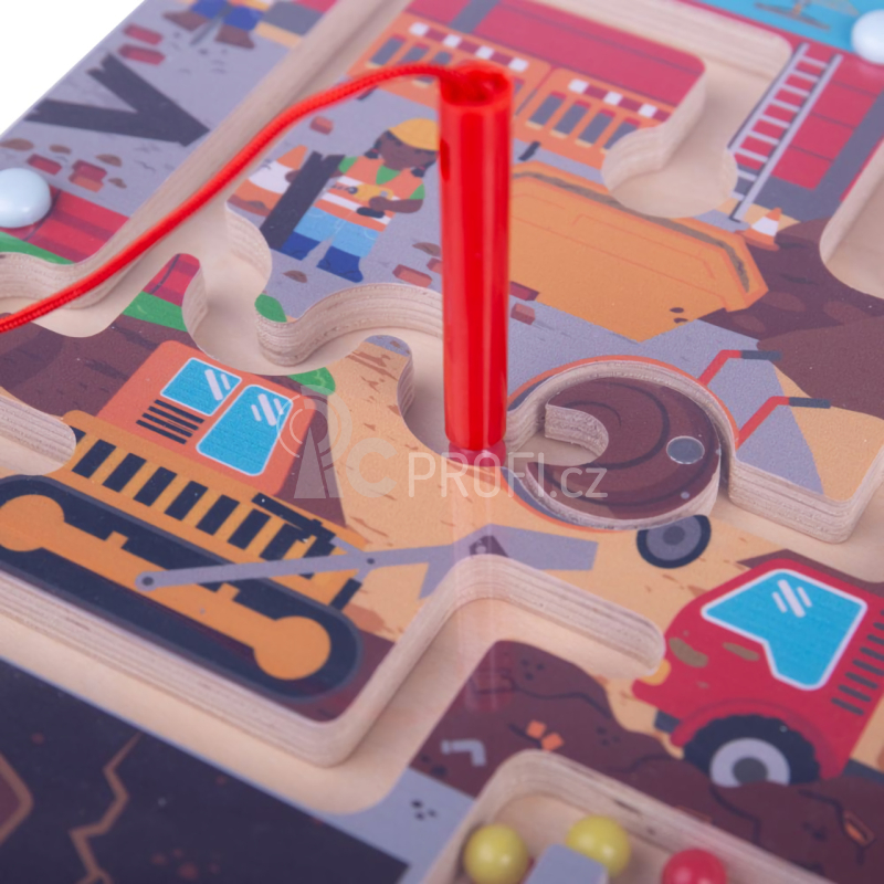 Bigjigs Toys Magnetické bludiště Staveniště