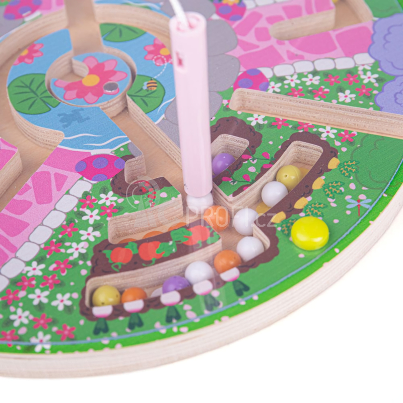 Bigjigs Toys Magnetické bludiště Zahrádka