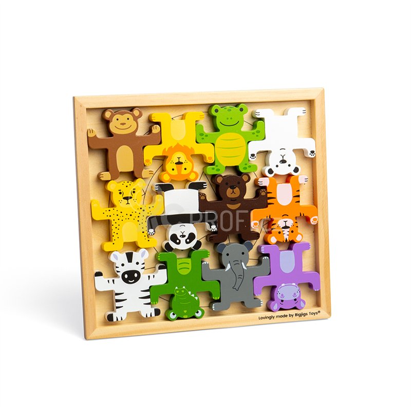 Bigjigs Toys Motorická balanční hra Divoká zvířata