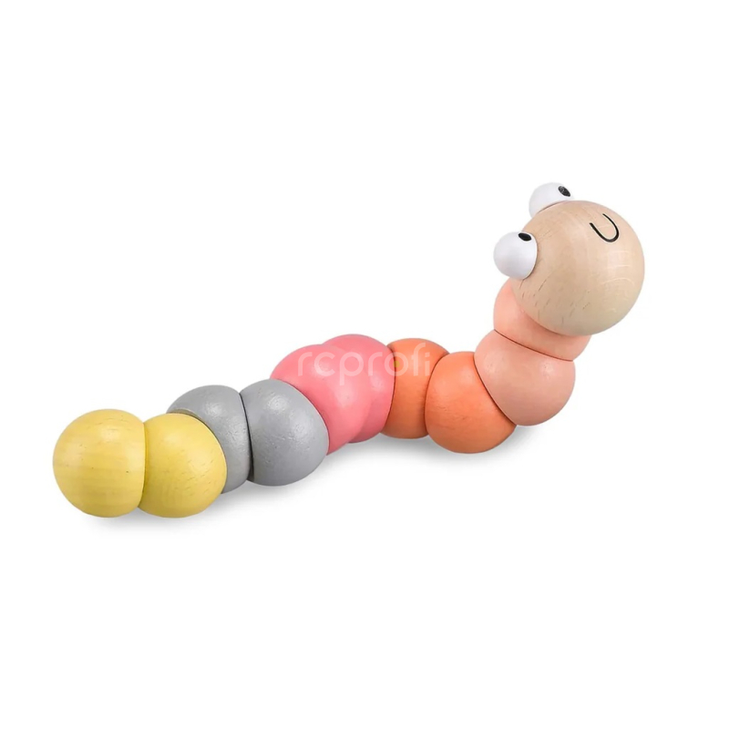 Bigjigs Toys Motorická housenka růžová