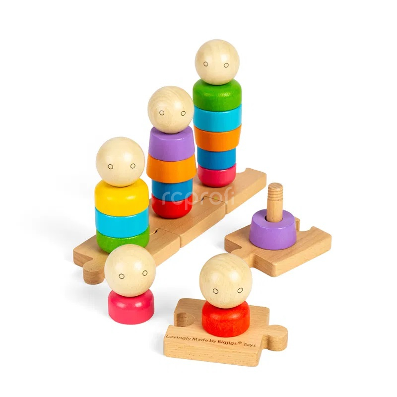 Bigjigs Toys Nasazování Duhová rodina