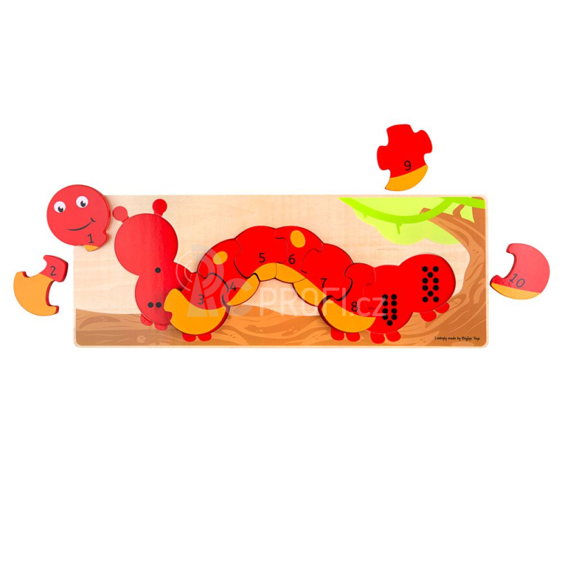 Bigjigs Toys Počítací puzzle housenka