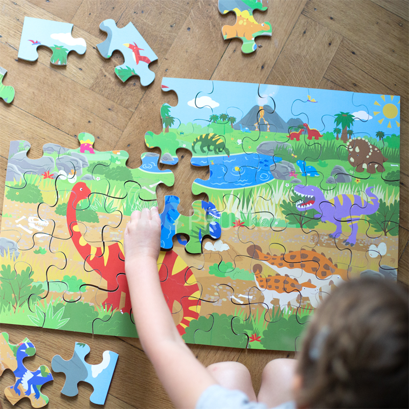 Bigjigs Toys Podlahové puzzle Dinosauři 48 dílků