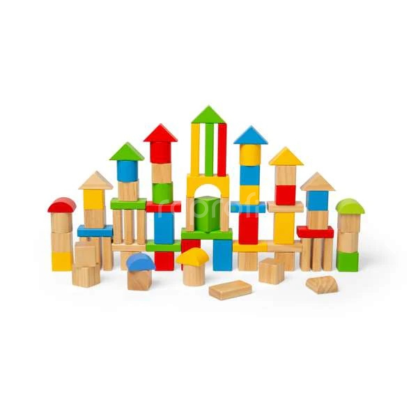 Bigjigs Toys První dřevěné kostky a vkládačka v bubínku