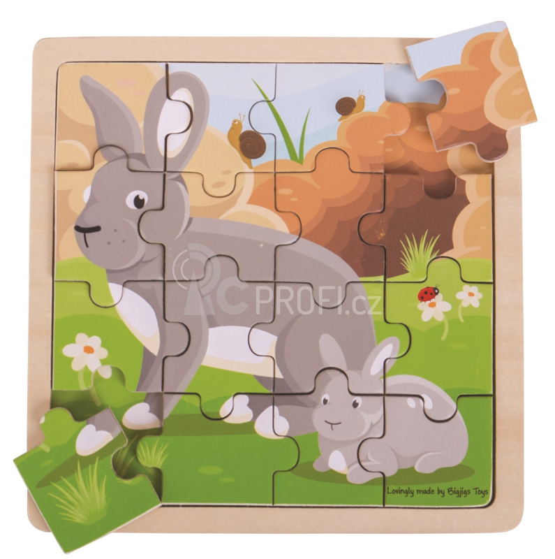 Bigjigs Toys Puzzle králík s králíčkem