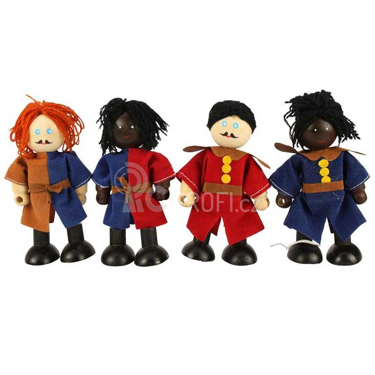 Bigjigs Toys Set středověkých vojáků 4ks