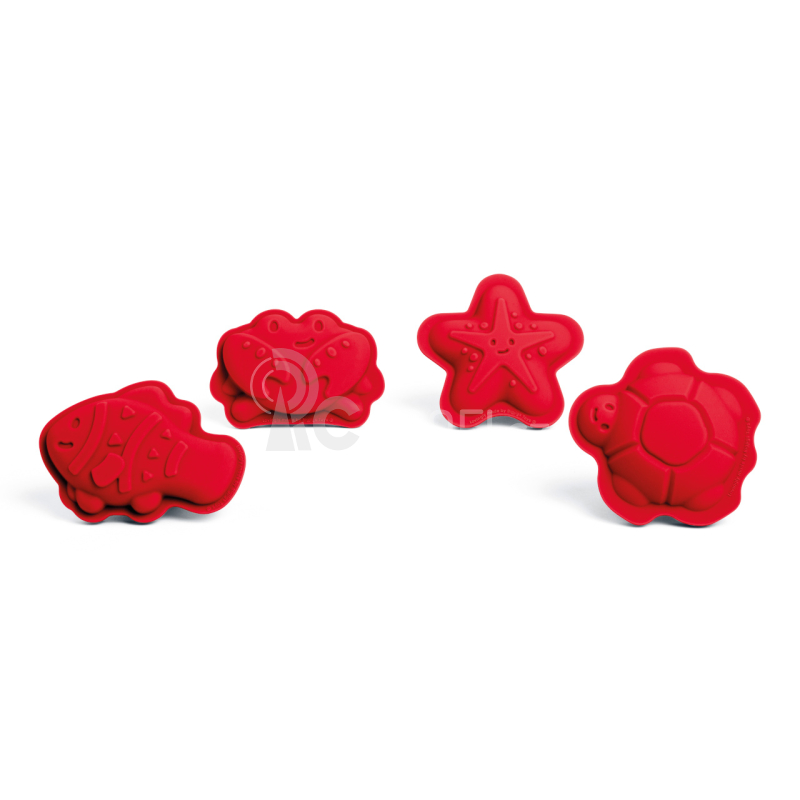 Bigjigs Toys Silikonové formičky červené Cherry
