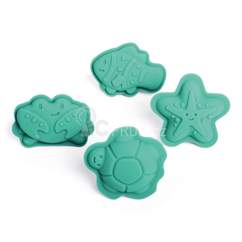 Bigjigs Toys Silikonové formičky zelené Eggshell