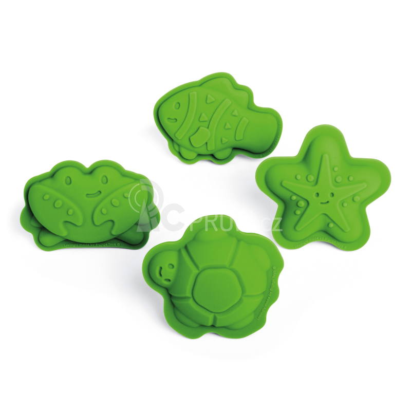 Bigjigs Toys Silikonové formičky zelené Meadow