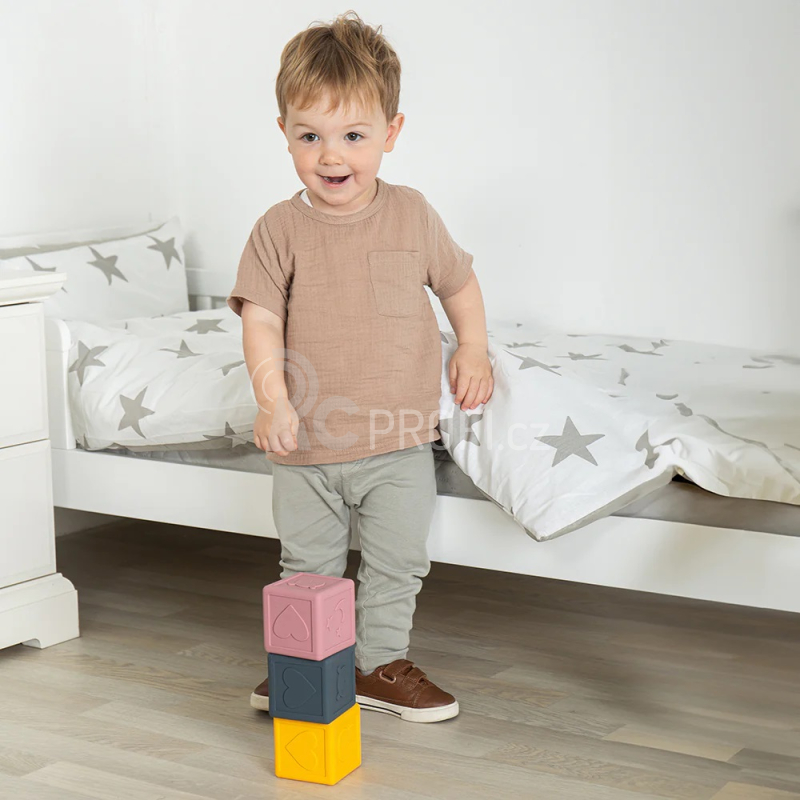 Bigjigs Toys Silikonové senzorické kostky