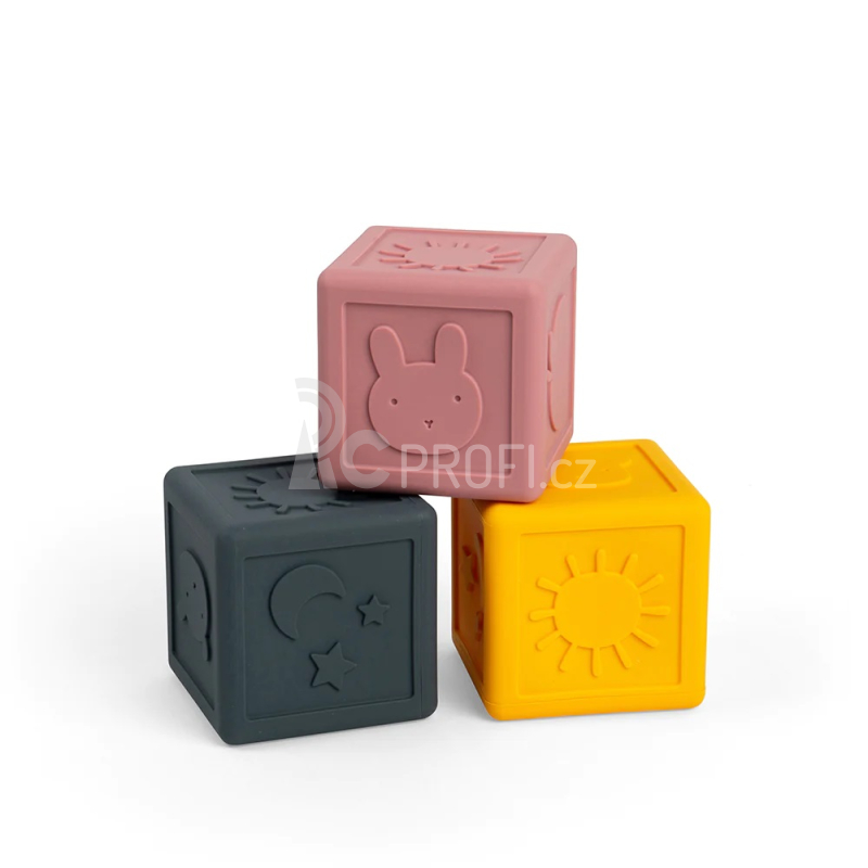 Bigjigs Toys Silikonové senzorické kostky