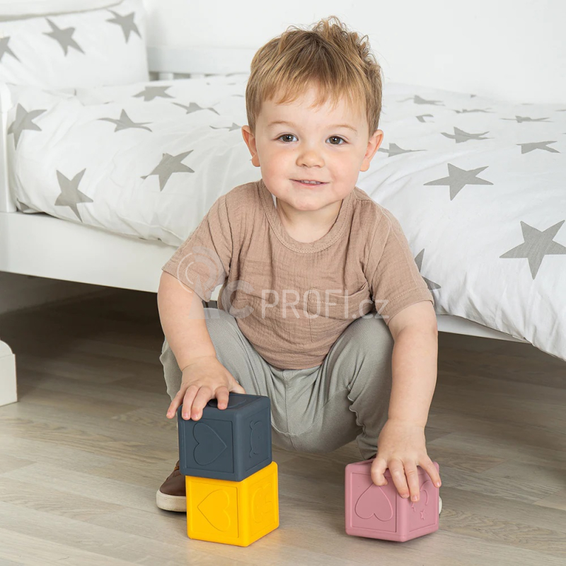 Bigjigs Toys Silikonové senzorické kostky