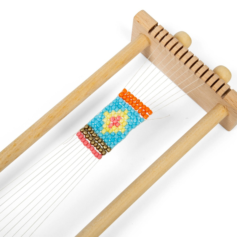 Bigjigs Toys Tkalcovský stav na korálky