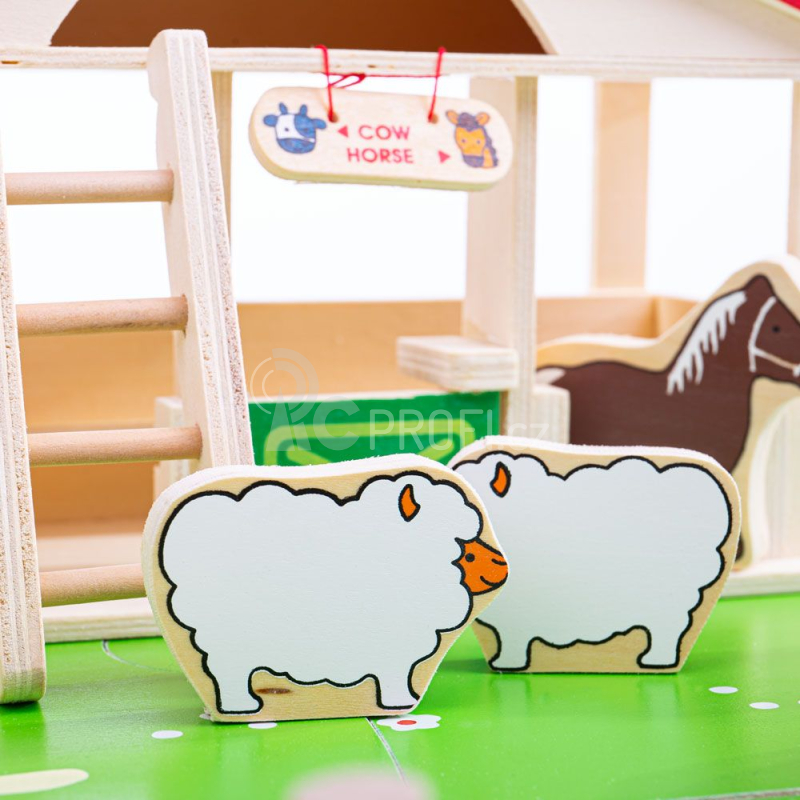 Bigjigs Toys Velká dřevěná farma