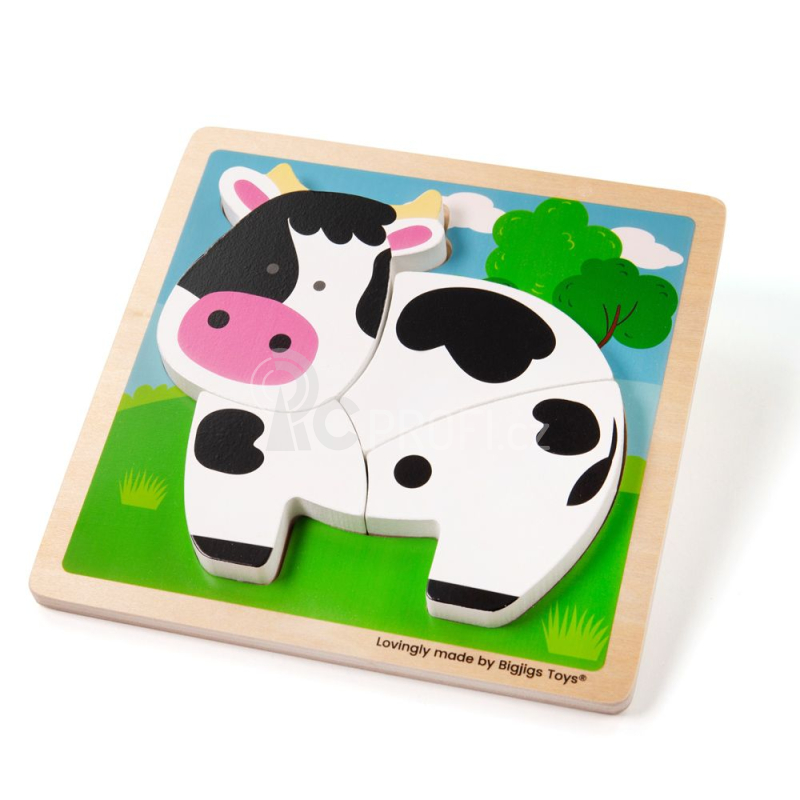 Bigjigs Toys Vkládací puzzle Kravička