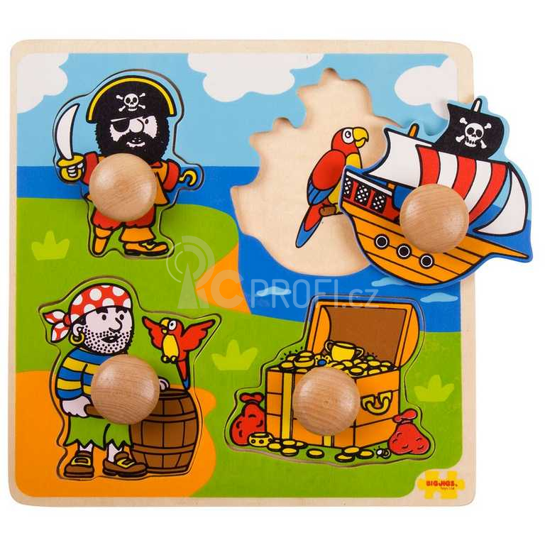 Bigjigs Toys Vkládací puzzle piráti