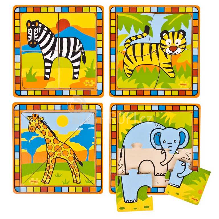 Bigjigs Toys Vkládací puzzle tygr