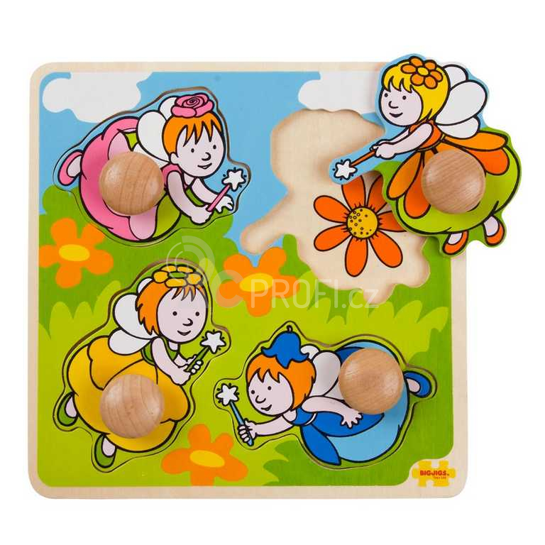 Bigjigs Toys Vkládací puzzle víly