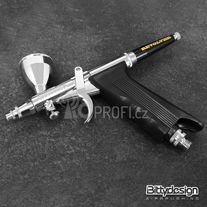 Bittydesign Revolver - víceúčelová airbrush pistole s 0,3/0,5/0,8mm tryskou