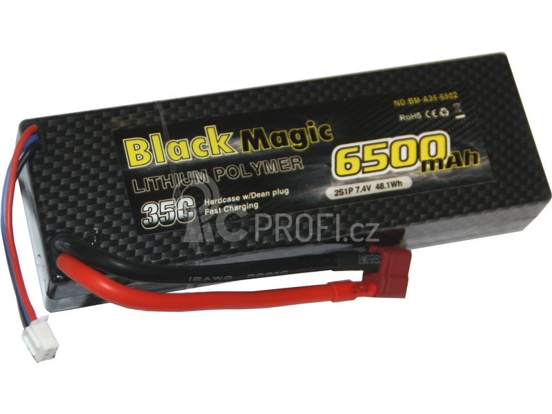 Black Magic LiPol Car 7.4V 6500mAh 35C Deans