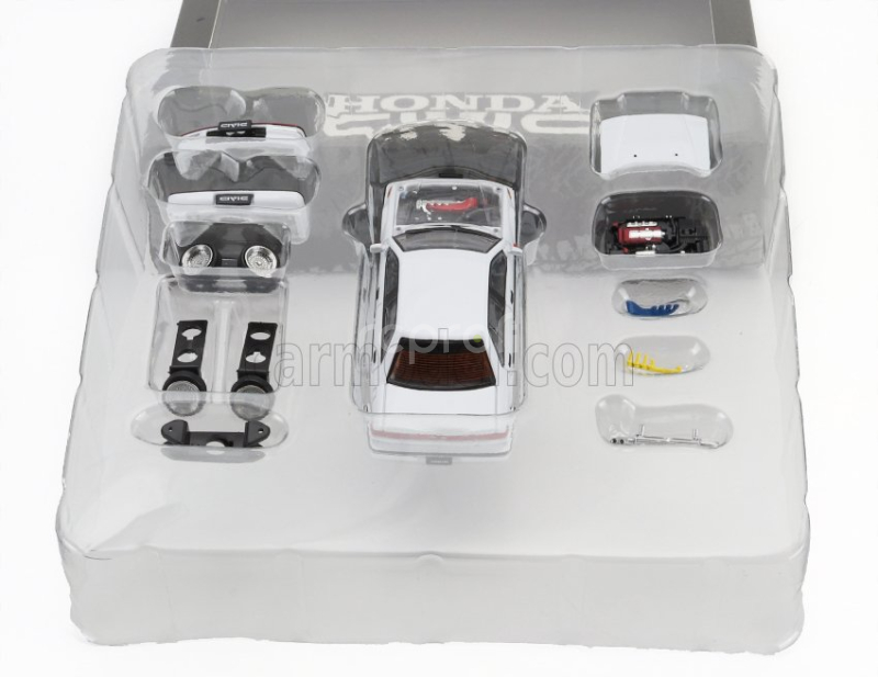 Bm-creations Honda Civic Ef2 With Accessories 1991 1:64 Bílá