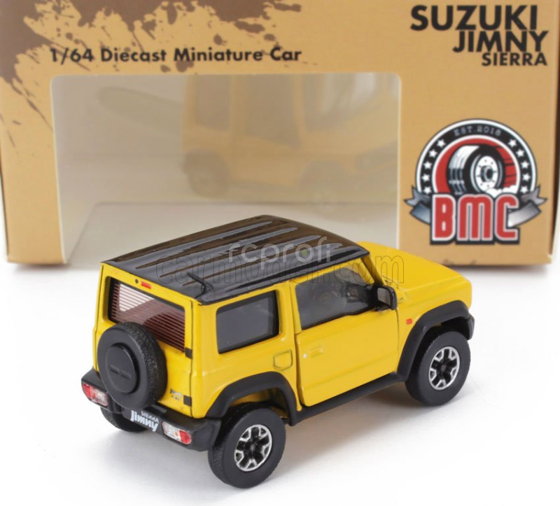 Bm-creations Suzuki Jimny Jb74 Rhd With Rhino Accessories Pack 2019 1:64 Žlutá Černá
