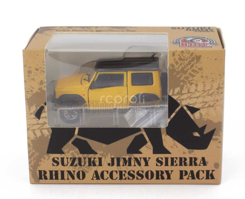 Bm-creations Suzuki Jimny Jb74 Rhd With Rhino Accessories Pack 2019 1:64 Žlutá Černá