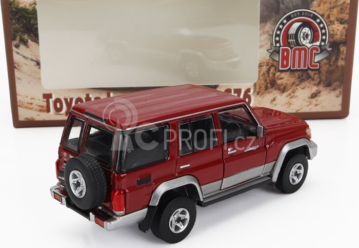 Bm-creations Toyota Land Cruiser Lc76 2014 1:64 Červená Stříbrná