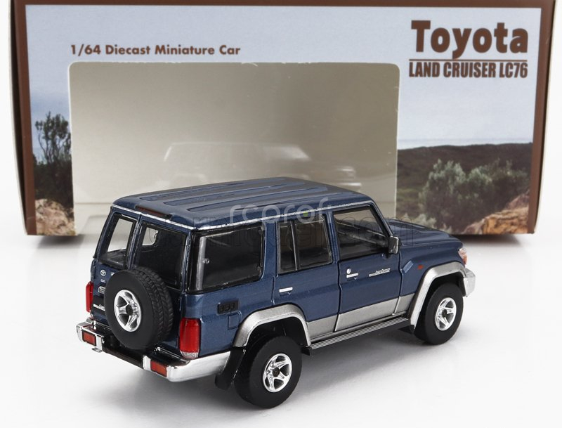 Bm-creations Toyota Land Cruiser Lc76 2014 1:64 Modrá Stříbrná