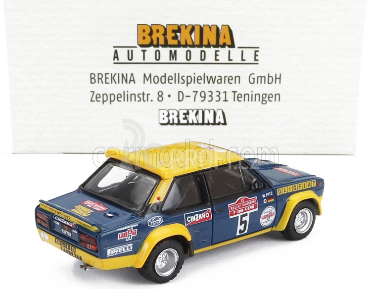 Brekina plast Fiat 131 Abarth N 5 1:87, modrá