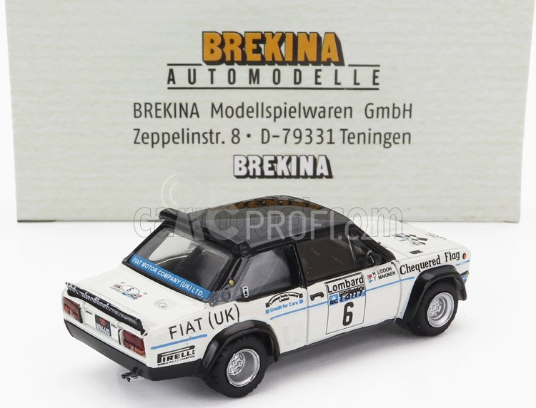 Brekina plast Fiat 131 Abarth N 6 Rally Rac Lombard 1977 1:87, bílá