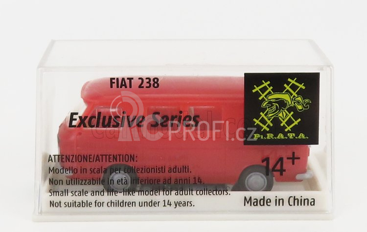 Brekina plast Fiat 238 Half Van 1969 1:87 Red