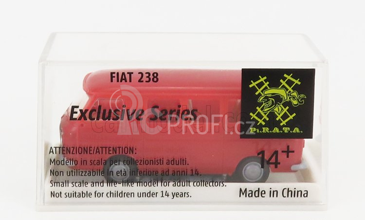 Brekina plast Fiat 238 Minibus 1969 1:87 Red