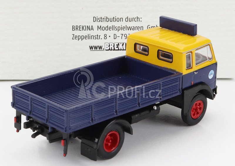 Brekina plast Fiat 642 Truck Pianale Frans Maas 1962 1:87 Modrá Žlutá