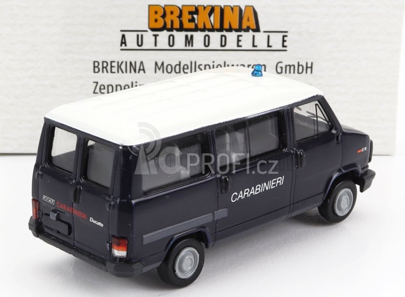 Brekina plast Fiat Ducato Minibus Carabinieri 1981 1:87 Modrá Bílá