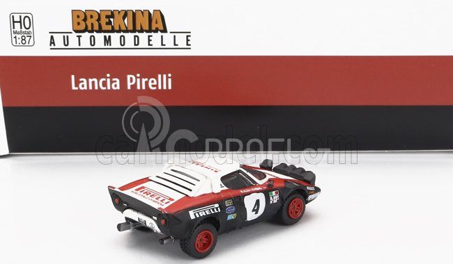 Brekina plast Lancia Set Fiat 238 Van Assistance + 2x Stratos Hf Pirelli (night Version) N 4 N 0 Rally 1978 1:87 Černá Červená Bílá