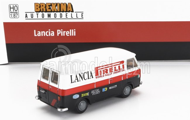 Brekina plast Lancia Set Fiat 238 Van Assistance + 2x Stratos Hf Pirelli (night Version) N 4 N 0 Rally 1978 1:87 Černá Červená Bílá