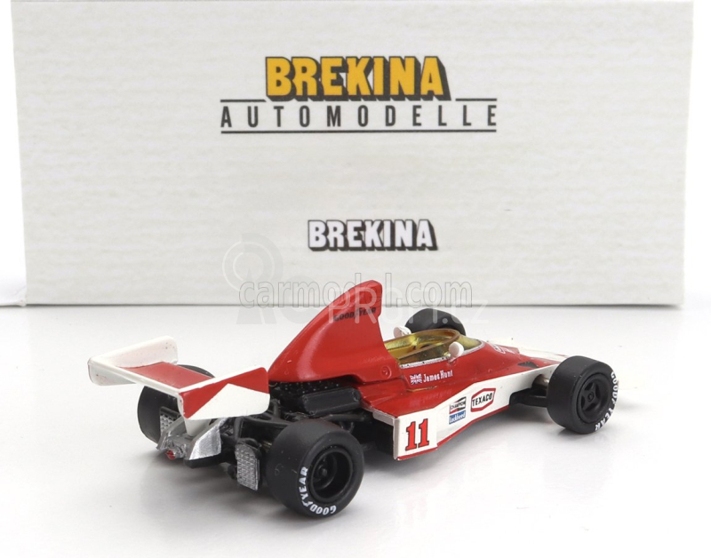 Brekina plast Mclaren F1  Ford M23 N 11 World Champion Season 1976 James Hunt 1:87 Červená Bílá