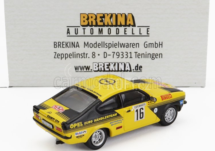 Brekina plast Opel Kadett C Gt/e (night Version) N 16 1:87, žlutá