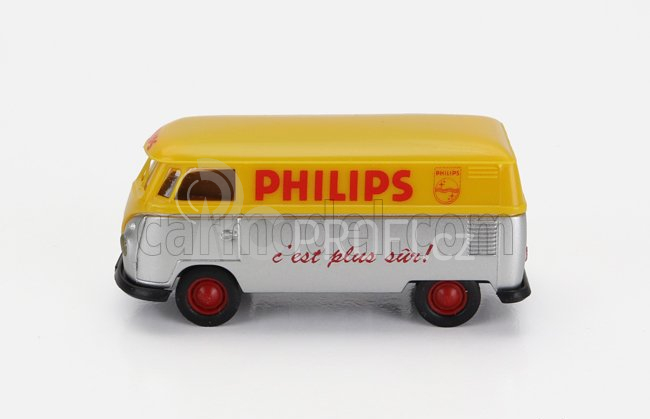 Brekina plast Volkswagen T1 Van Philips 1960 1:87 Stříbrná Žlutá