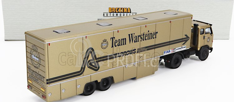 Brekina plast Volvo F89 Truck Car Transporter Team F1 Warsteiner Arrows 1977 1:87 Gold
