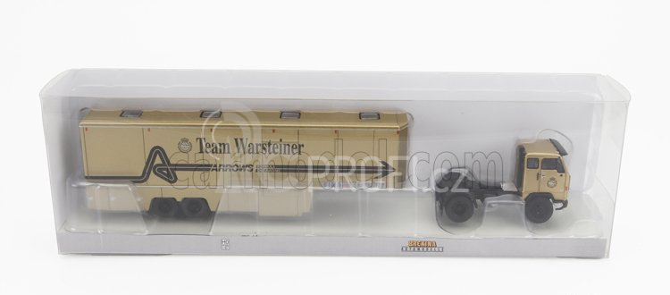 Brekina plast Volvo F89 Truck Car Transporter Team F1 Warsteiner Arrows 1977 1:87 Gold