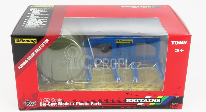 Britains Accessories Fleming Double Bale Lifter - Balla Di Fieno 1:32 Blue