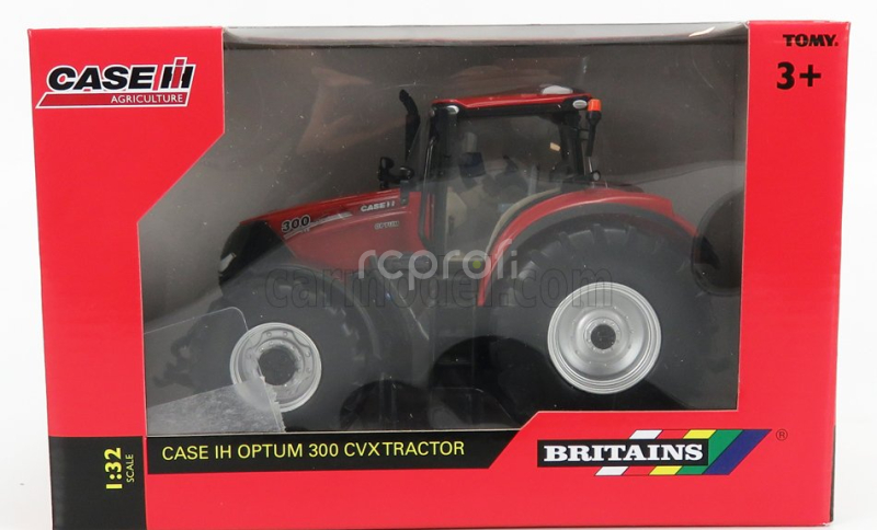 Britains Case-ih Optum 300 Cvx Tractor 2016 1:32 Červená Černá