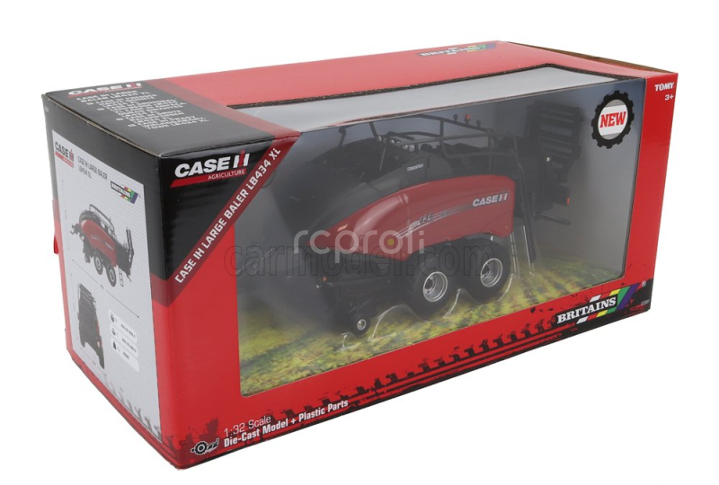 Britains Case-ih Trailer Ln434 Large Baler - 1:32 Červená Černá