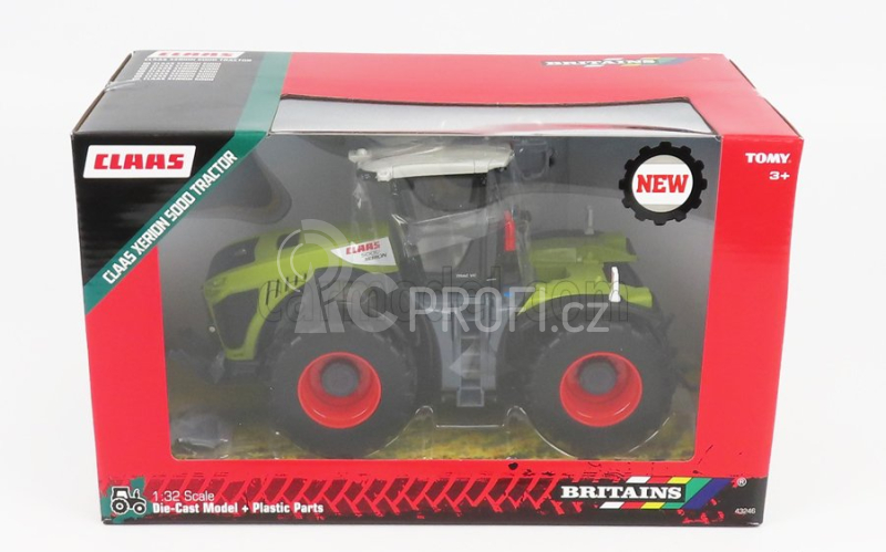 Britains Claas Xerion 5000 Tractor 2017 1:32 Zelená