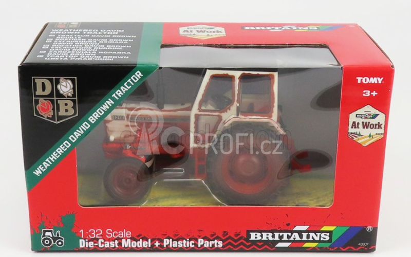 Britains David brown 1210 Tractor 1979 1:32 Červená Bílá